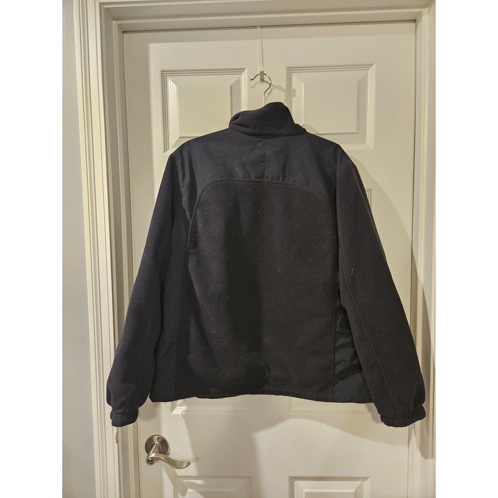 LL Bean Reversible Fleece Lined Coat Women Sze XL Regular 0XV65 Black Ski Jacket - Picture 8 of 8